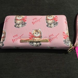 Betsey Johnson Cat Wristlet